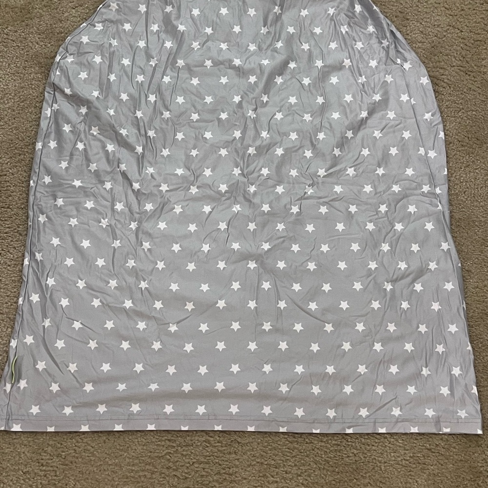 Gray Star-Patterned infant car seat cover